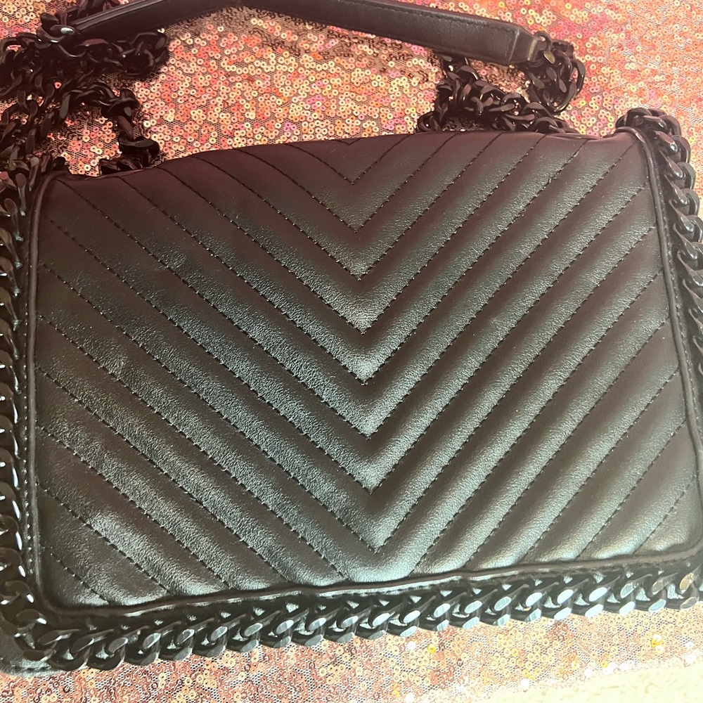 Black Leather Aldo Shoulder Bag